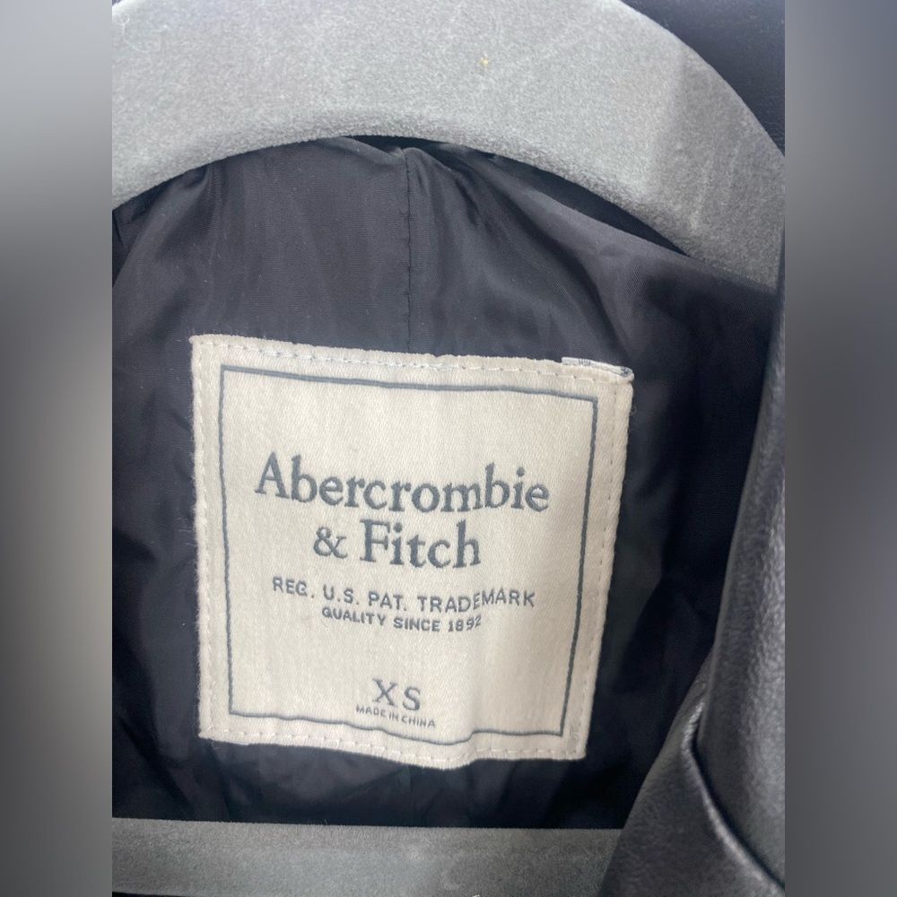 Abercrombie & Fitch Vegan Leather Moto Jacket XS - Picture 8 of 11